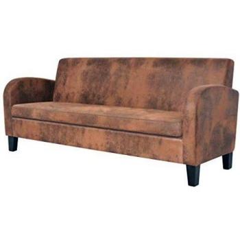 Trivietė Brown Croc-Style Sofa by vidaXL