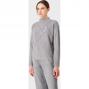 Emporio Armani Damen Strickpullover, Modell '605 GRIGIO NUVOLA', Größe M
