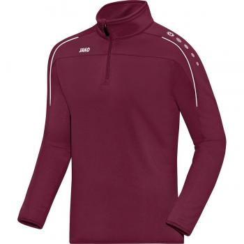Felpa con zip rossa scura Jako per bambini