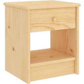 Natural Light Wood Night Table 35x30x40 cm Solid Pine