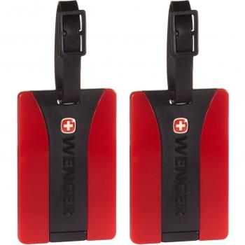 Rotes 2‑teiliges Wenger Sicherheitsgepäckanhänger‑Set (WE6186RE)
