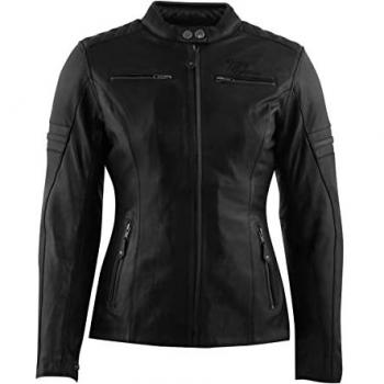 Veste en cuir de moto femme Rusty Stitches Super Joyce V2 Noir taille 56