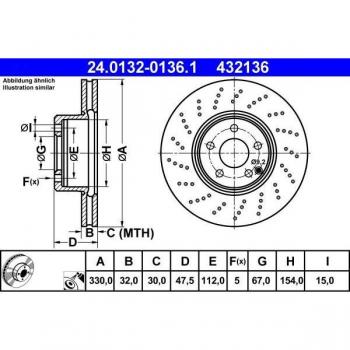ATE 24.0132-0136.1 Brake Disc