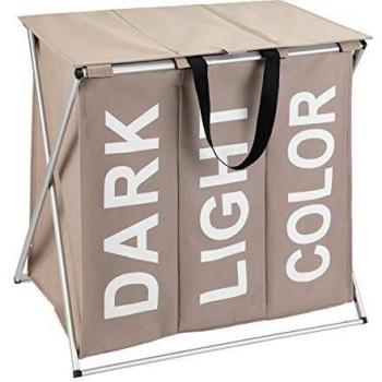 Wenko Wäschesortierer Trio Top braun