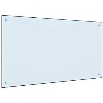 VidaXL Kitchen Backsplash White 100x60 cm Tempered Glass