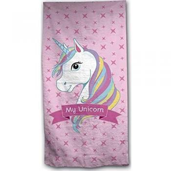 Drap de plage Licorne rose