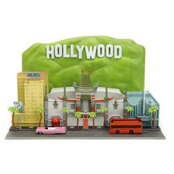 Hollywood Rides Nano 100‑Star Walk of Fame Set – Pink Convertible & Bus – Jada Model