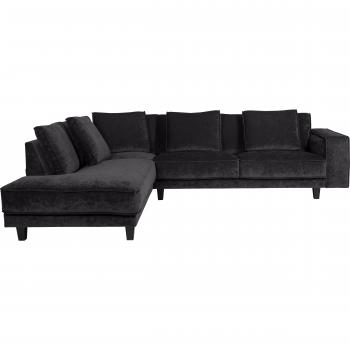 Furninova „Samba Night“ L‑Form Ecksofa – skandinavisches Design, attraktive Kederoptik, Antrachitblau