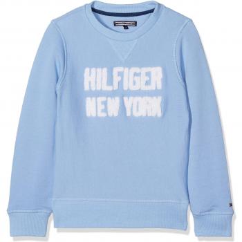 Sudadera Tommy Hilfiger para Niñas, Azul (Vista Blue 419), Talla 16