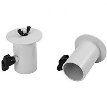 Omnitronic BOB-4, adaptador de soporte blanco, 35 mm a M10