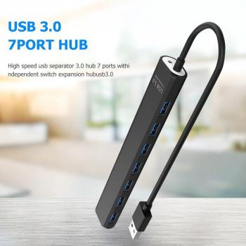 7-Port USB Power Splitter Hub for Desktop and Notebook