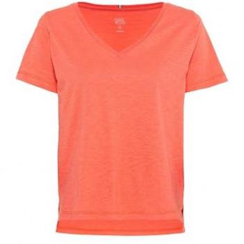 Camel active Damen T-Shirt aus Organic Cotton korallenrot XXL