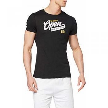 Reebok RC Open Tee, Hombre, Camiseta, Negro, XS
