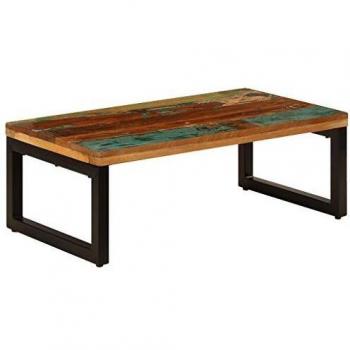 VidaXL Coffee Table 39.4x19.7x13.8 Solid Reclaimed Wood and Steel