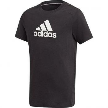 Adidas Youth Logo T‑Top (Black) – 5–6 Year Olds