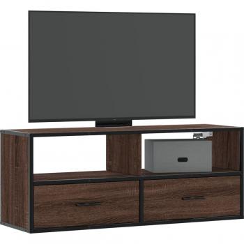 Meuble TV Chêne Marron Chic 100x31x39,5cm