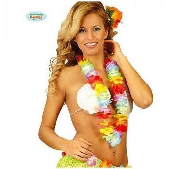 Collana hawaiana in tessuto colorato
