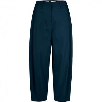 BomBoogie Women's Blue High-Waisted Balloon Fit Trousers, XS