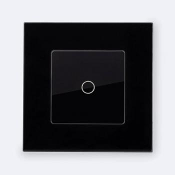 Interrupteur Tactile Simple Verre Noir 10 A 86x86x9 mm