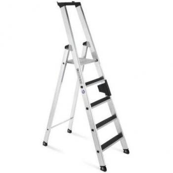MUNK 5-Stufen Aluminium-Stehleiter Gesamthöhe 1810 mm clip-step R13