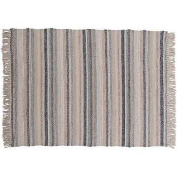 Beige-blauer Wolle Teppich Gudha 300x200 cm
