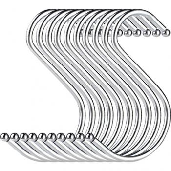 10pcs Assorted S Shape Iron Hanger Hooks for Clothing