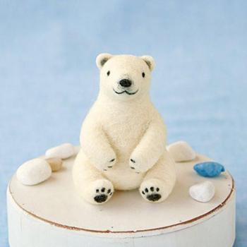 Set Completo Oso Polar de Fieltro y Lana