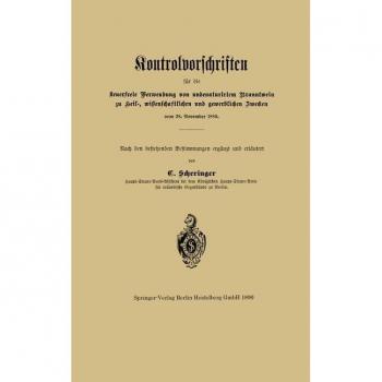 Kontrolvorschriften für die steuerfreie Verwendung von undenaturirtem Branntwein zu Heil