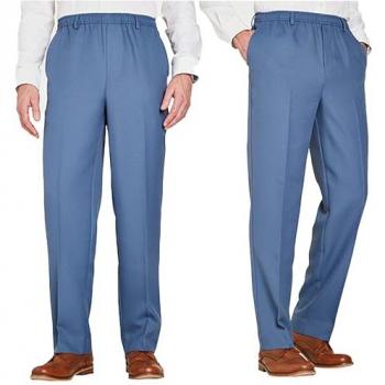 Mens Dual Pack Stretch Waist Pull‑On Trousers – Convenient & Cozy