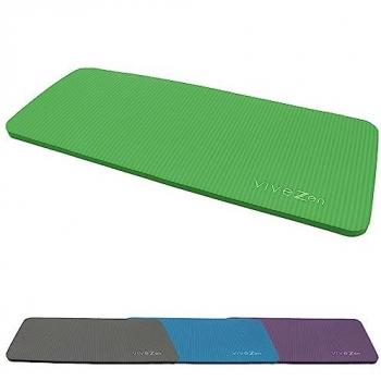 Coussin de yoga vert antidérapant 60×25×1,5 cm – VIVEZEN