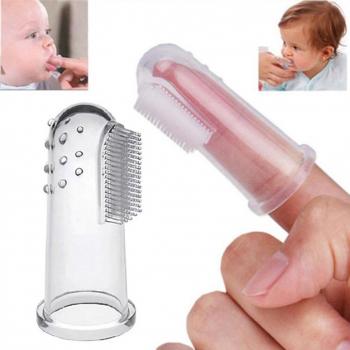 3Pcs Soft Silicone Finger Toothbrush for Babies