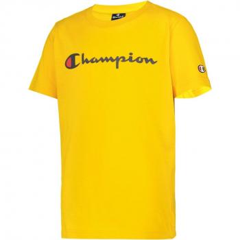 T-shirt Champion Giallo Junior con Logo