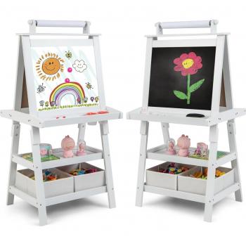 Lavagna in Legno per Bambini con Accessori Inclusi