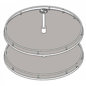 Tourniquet Ronde INOXA – Diamètre 820 mm, Décor Blanc, Caisson 900 × 900 mm