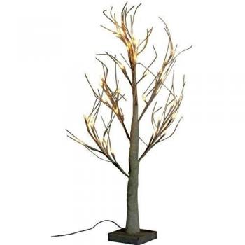 Albero di Natale a led da 60 cm con decorazione glitterata, per uso interno
