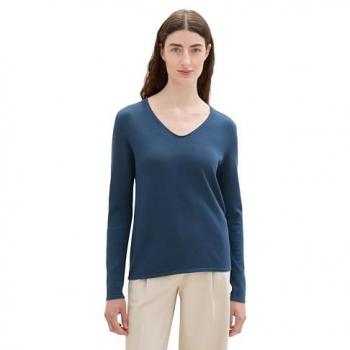 Tom Tailor Regular Fit Strickpullover mit V-Ausschnitt, Größe XXL