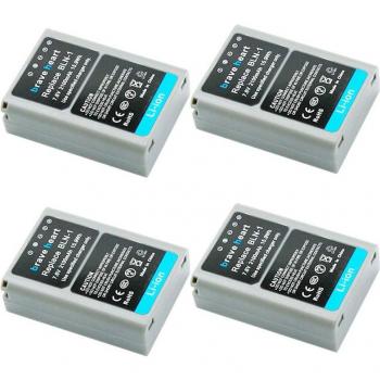 4x 7.4V BLN1 Batteries for Olympus E-M5 OM-D E-M1 E-P5