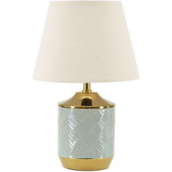 Lampada da Tavolo 25x25x40 CM MF108: Ceramica, Metallo, Tessuto