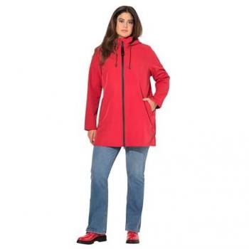 HYPRAR Softshelljacke für Damen in großen Größen, rot, Größe 42/44, Ulla Popken