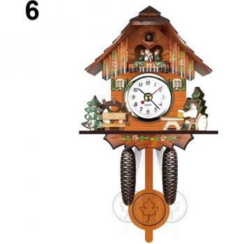 Wooden Cuckoo Wall Clock with Alarm