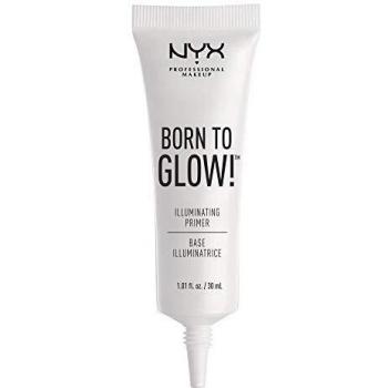 NYX Born to Glow Helleffekt Primer – Flüssige Foundation für strahlende Haut, 30 ml