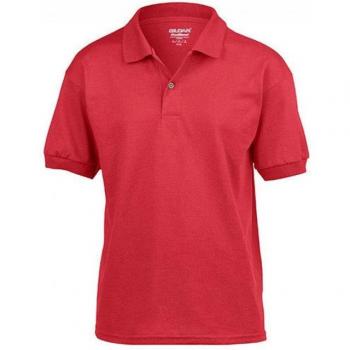 Youth Polo Shirt – Gildan Red, Size M (DryBlend)