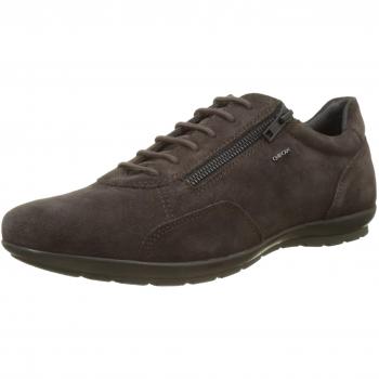 Geox Uomo Symbol a, Calzado Oxford para Hombre, Marrón (Dk Coffee), 47 EU