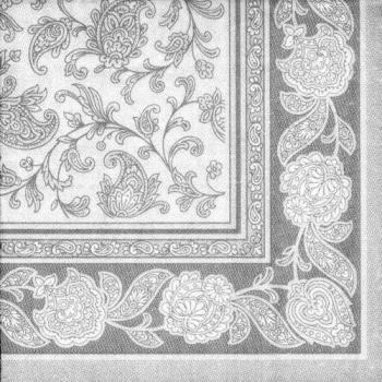 PAPSTAR Serviette Royal Collection – 50 exemplaires, ornement blanc
