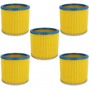 Pack de 5 Filtros Plisados VHBW Compatibles con Cleanstar – Azul y Amarillo