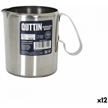 Paquete de 12 Lecheras Quttin de Acero Plateado