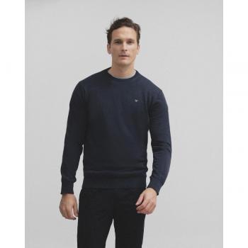 Jersey de hombre azul marino con cuello redondo