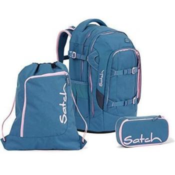 Satch Pack Deep Rose Lernrucksack-Paket (3‑teilig)