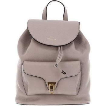 COCCINELLE Sac à dos femme en cuir beige