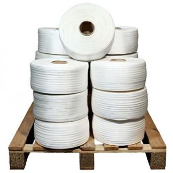 Lot 25 feuillards tressés 19 mm × 500 m (5 inclus) – résistance 750 kg – TECPLAST LFT3